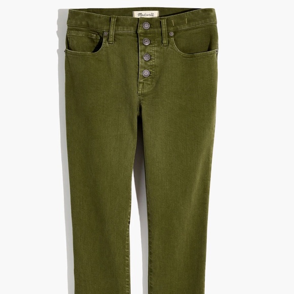 9" Mid-Rise Skinny Crop Jeans: Garment-Dyed Button-Front Edition - Picture 5 of 6